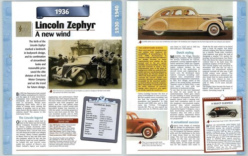 Lincoln zephyr 1930 - lincoln, 1930/1940