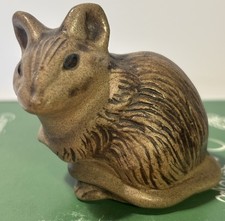 Poole England Mouse Ornament Figurine J Cute Brown Sitting 7cm. Very Cute!!