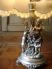 vintage TABLE LAMP SILVER