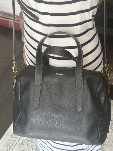 Fossil sydney satchel black - sydney,