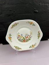 Aynsley Cottage Garden Square Eared Cake / Bread Plate 27 cm Wide