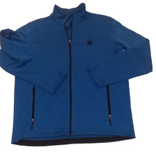 mens blue Spyder fleece full