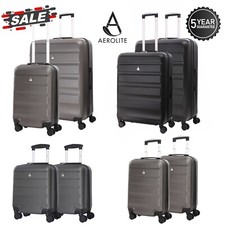 Aerolite Hard Shell Small Large Carry On Cabin Hand & Hold Luggage Suitcase