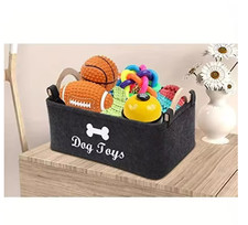 Dog Toy Box Storage Basket