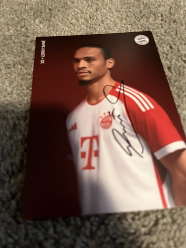 Leroy sane signed club card - leroy,