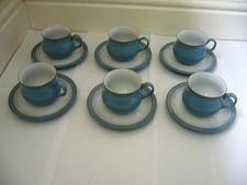 DENBY COLONIAL BLUE 6 X CUPS