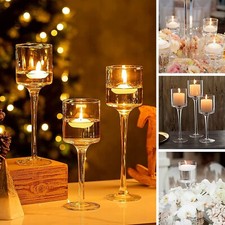 Elegant Mercury Vintage Glass Tea Light Candle Holders Votive Wedding Home Decor