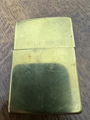 Vintage solid brass zippo - vintage,