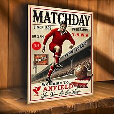PERSONALISED LIVERPOOL FOOTBALL PROGRAMME METAL WALL SIGN RETRO MATCH DAY FAN