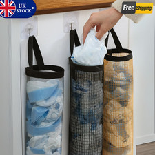 Plastic Bag Dispenser Wall Mounted Kitchen Hanging Storage Holder Organizer Home