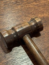 Treen Vintage Wooden Gavel Edwardian - Lovely Piece And Patina - 8” Long Approx