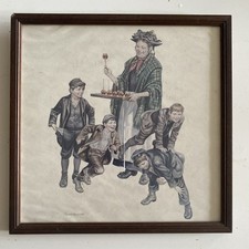 4x Vintage Framed Printed