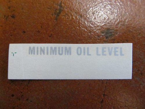 Decal minimum oil level - decal,