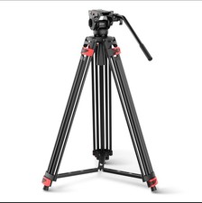 NEEWER TP37D 74" Video Tripod w/Fluid Head, 17.6lb Load