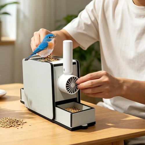 Wooden bird seed shell - shell, remover