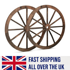 2pcs Retro Wooden Wagon Wheel