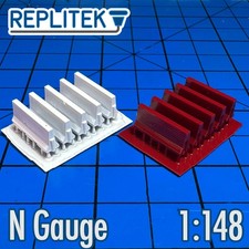 N Gauge Concrete Barriers / Jersey Barriers / Road Barriers Street Scenery Set