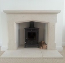 Bath Stone Natural Fireplace