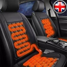 2PCS Universal Heated Car Seat Pad Cushion Cover Heating Heater 12V Warm Winter