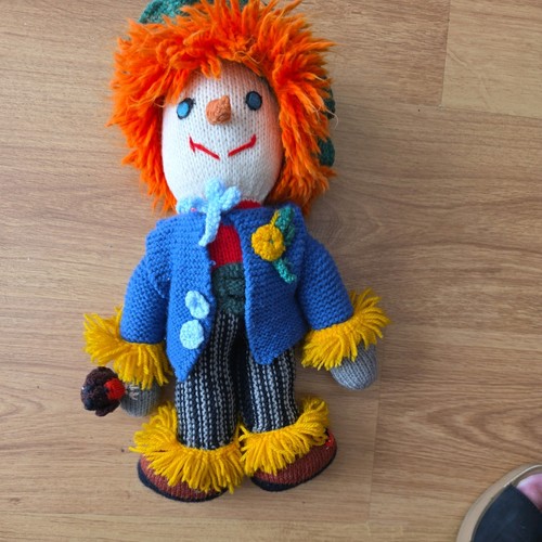 Hand knitted scarecrow soft - hand,
