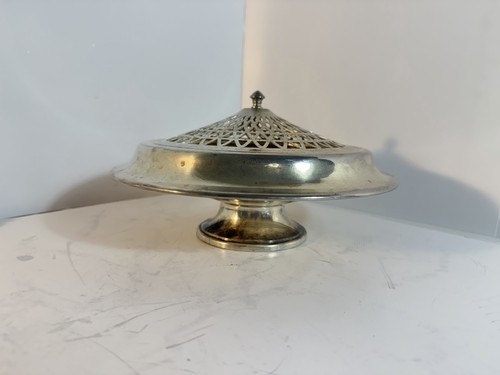 Vintage silverplate pedestal - vintage,