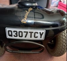Mobility Scooter Number Plates Personalised Pair 3.3x16cm Any Name/Flag or plain