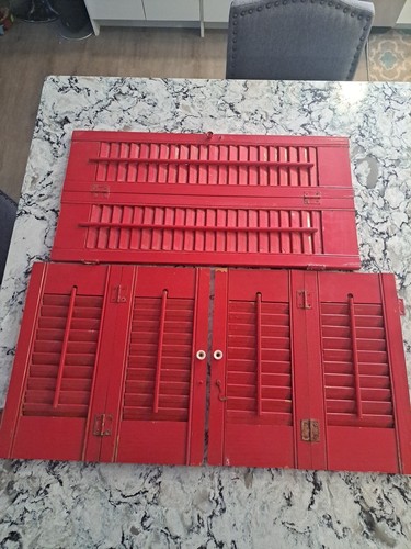 Vintage rustic window shutters - vintage,