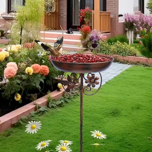 Garden bird bath - garden,