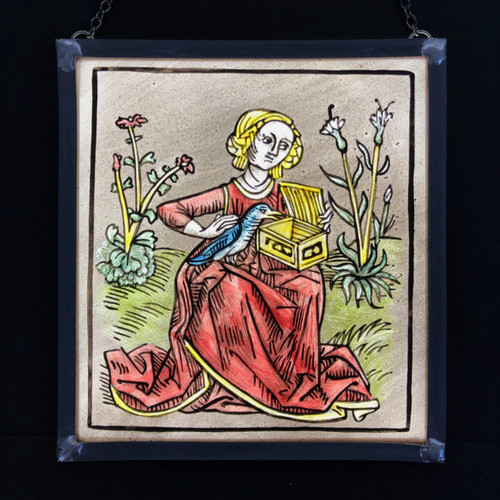 Stained glass window panel - stained,