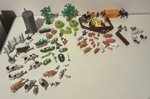 Vintage farm animals plastic - farm,
