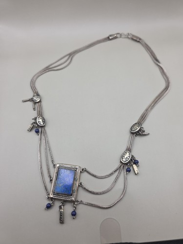 Art deco lapis necklace - art,