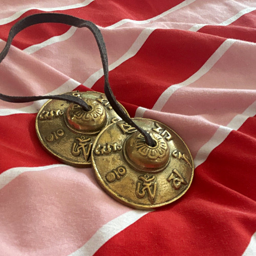 Buddhist tibetan brass tingsha - buddhist,