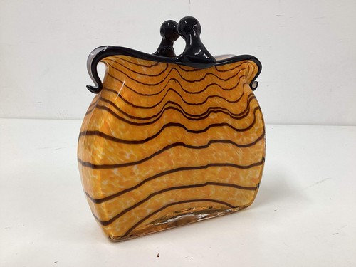 Murano glass purse vase - murano,