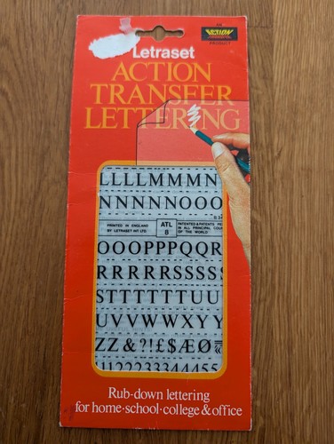 Letraset action transfer black - letraset,