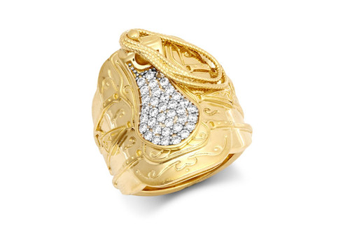9ct gold gents set - gents, heavy