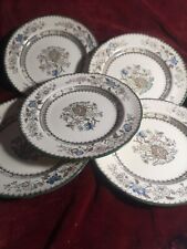 Copeland Spode Chinese Rose Rare Colourway 1913 Vintage Side Plates X 5