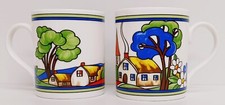 Village Art Deco Mugs Set 2