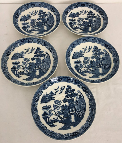 Wedgwood blue willow pattern - blue,