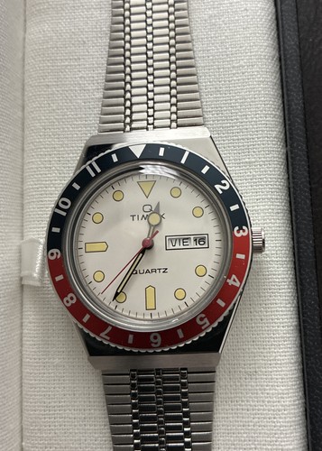 Timex white face pepsi - q, face,