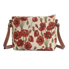 Signare Tapestry Poppy Cross Body Bag Woman Floral Small Shoulder Messenger Bag