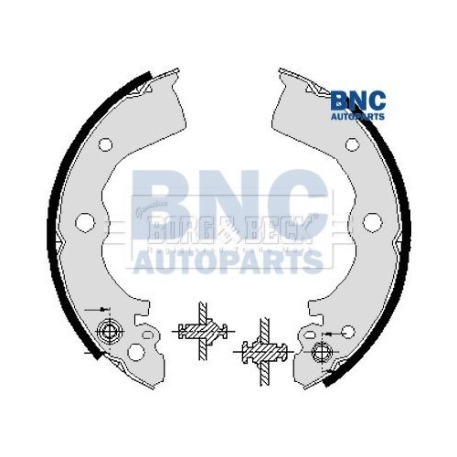 Brake shoes rear set fits - shoes,