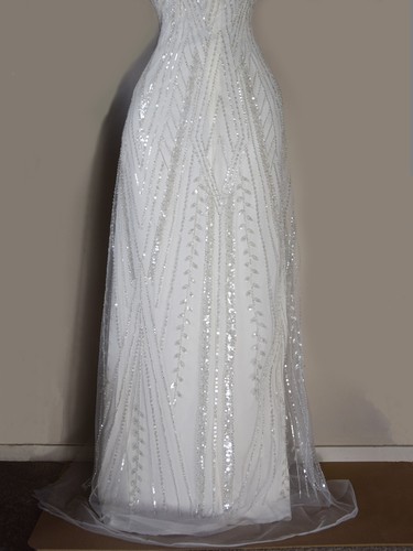 Beaded embroidery lace fabric - beaded,