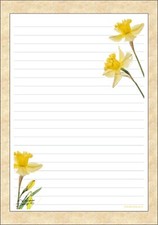 'Daffodil Sunburst' A5 Writing Paper Sets  - With or without A6 envelopes