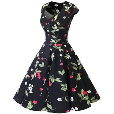 Women A Line Rockabilly Dress