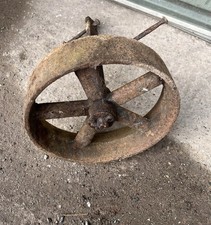 Vintage Cast Iron Cart Wheel