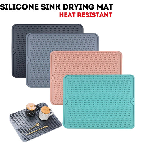 Silicone sink drying mat heat - sink,