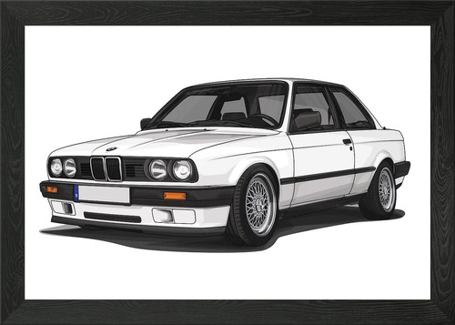 Bmw e30 white 325i - white, wall