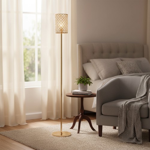 Modern gold floor - floor, lamp
