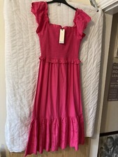 Love & Roses(Next) Ruffled & Pleated Broiderie Anglais Dress Size 14 BNWT