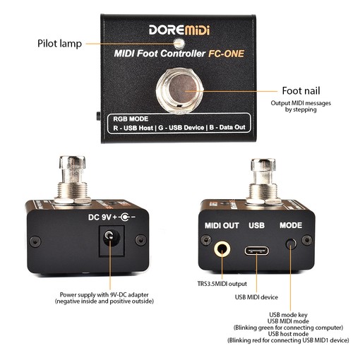 Midi foot controller - controller, electric